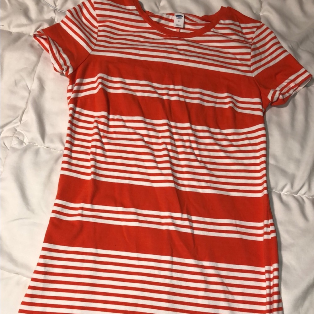 Orange striped dress